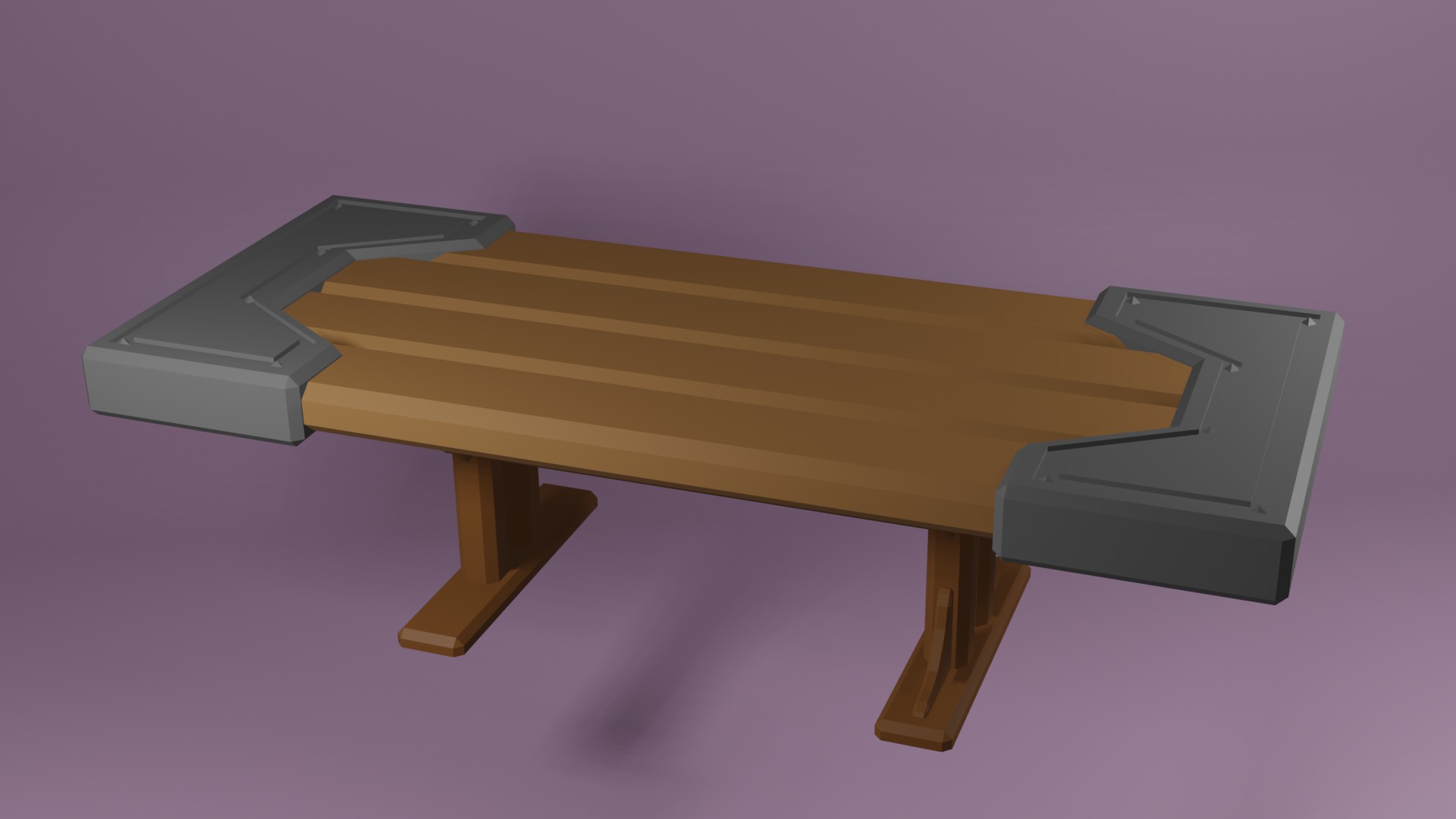 Low Poly Wooden Table preview image 1